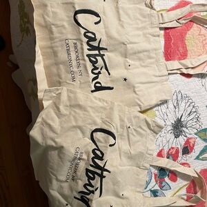 2 canvas catbird bags